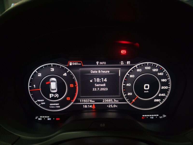 AUDI A3 2.0 TDI QUATTRO 184cv S-LINE PH 2 COCKPIT / SIEGES CHAUFFANT / ACC / KEYLESS GO