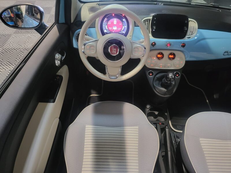 FIAT 500C Cabriolet 1.2 MPi 69cv Spiaggina’58 // CAPOTE ELECTRIQUE/GPS/RADAR-AR