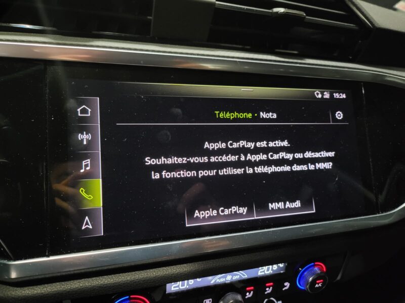 AUDI Q3 1.5 TFSi 150cv Business Line S-Tronic / APPLE CARPLAY/HAYON ELECTRIQUE/DETECTION ANGLES MORT