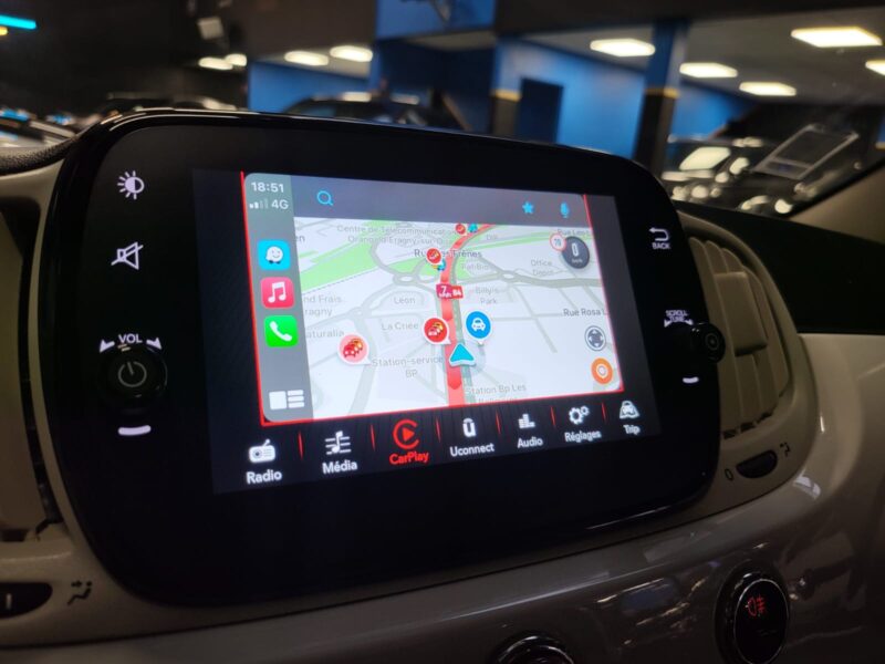 FIAT 500 1.2 69Ch DUALOGIC 2020 /1ER MAIN+CARPLAY+TOIT PANO/