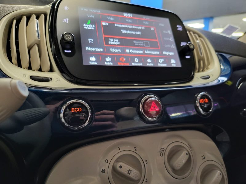 FIAT 500C 0.9 85cv LOUNGE CABRIOLET 2018 1 ER MAIN /CARPLAY+REGULATEUR+GPS/