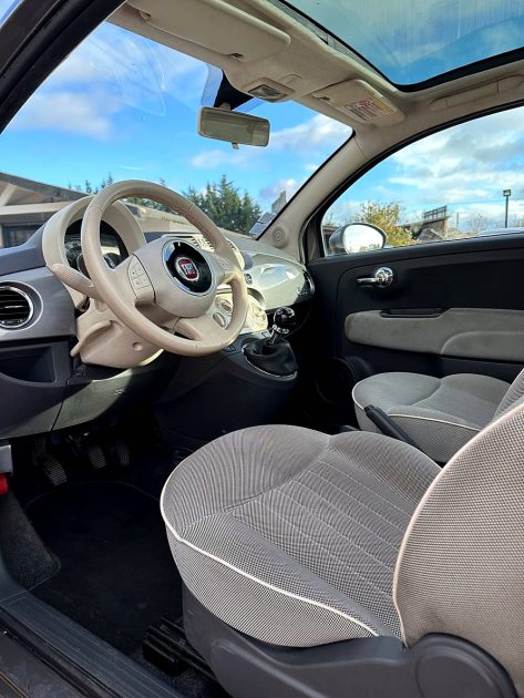 FIAT 500 1.2L 69CV / 92KM /Toit Pano / Clim / Paiement 4 ou 10x Possible