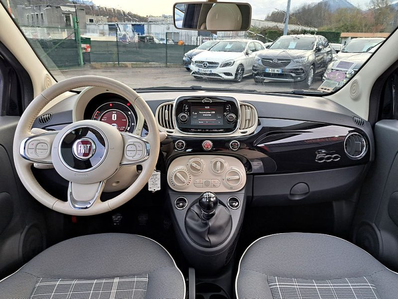 Fiat 500 1.2 8v 69 Cv Lounge Toit Panoramique Radars De Recul Climatisation Ct Ok 11/2025