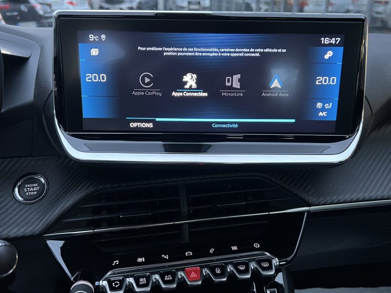 PEUGEOT 208 II ALLURE 1.2 100 Cv COMPTEUR 3D GPS APPLE & ANDROID CLE MAIN LIBRE BVM6 - GARANTIE 1 AN