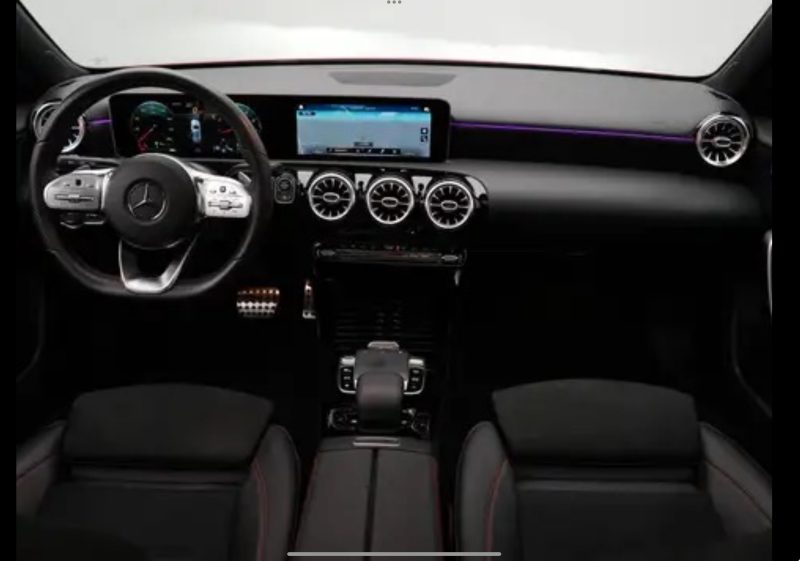 Mercedes A200 AMG Pack Aéro A45 Burmester-LED ambiance-full assistances-sièges élec. mémoire chauff.