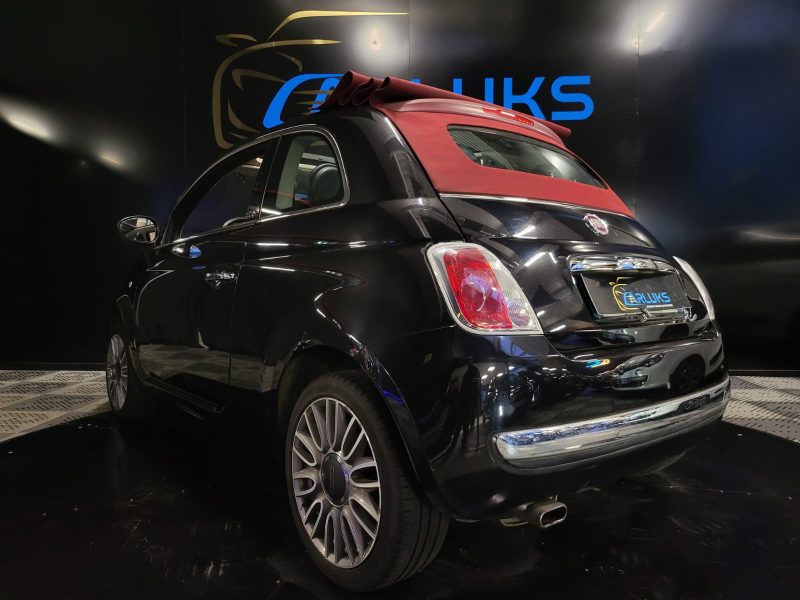  FIAT 500 1.2 8V 69CV LOUNGE CABRIOLET/ SUIVI COMPLET / RADARS DE RECUL/ PACK BICOLORE