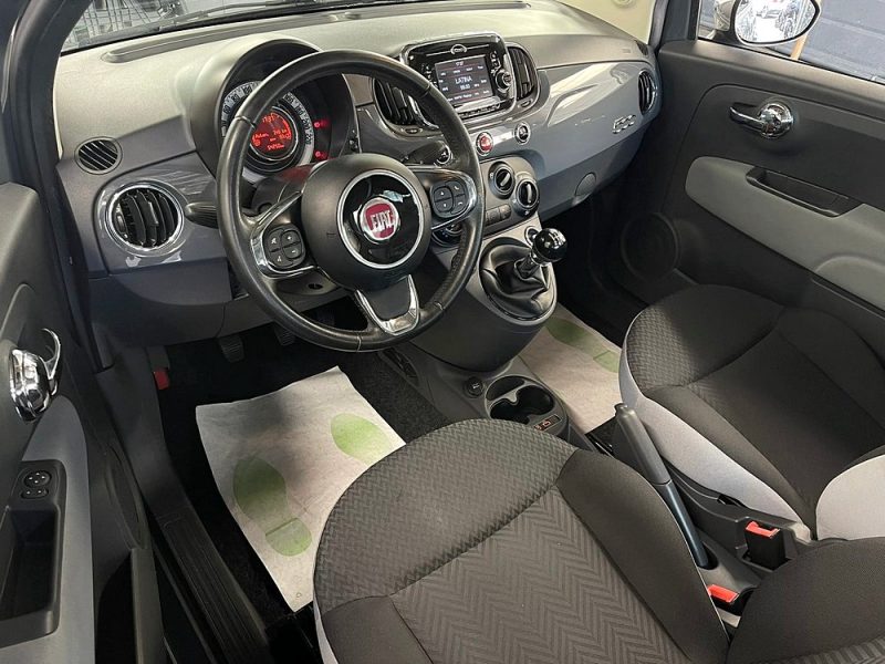 FIAT 500 PHASE 2 LOUNGE 1.2 69 TOIT PANORAMIQUE ECRAN TACTILE BLUETOOTH CRIT AIR 1 - GARANTIE 1 AN