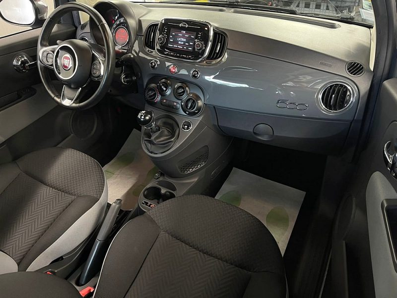 FIAT 500 PHASE 2 LOUNGE 1.2 69 TOIT PANORAMIQUE ECRAN TACTILE BLUETOOTH CRIT AIR 1 - GARANTIE 1 AN