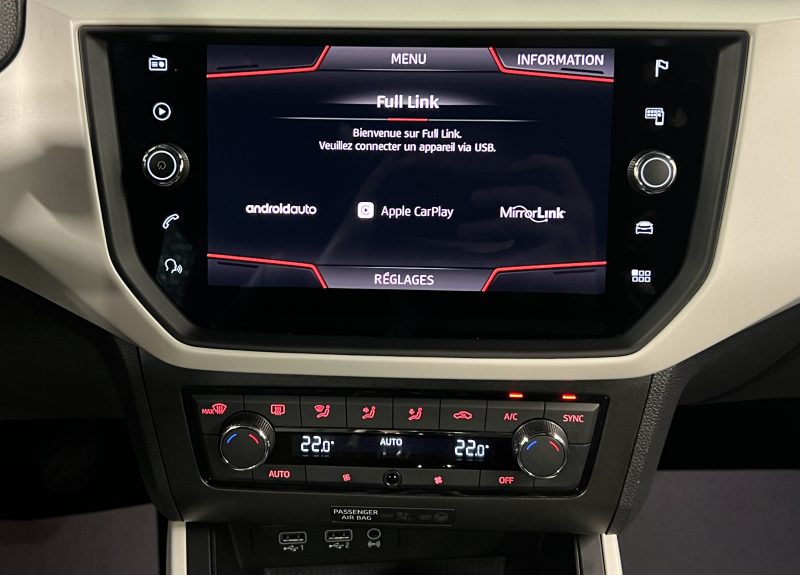 SEAT ARONA 1.6 TDI 90 Cv XCELLENCE / GPS CAMERA RECUL APPLE CARPLAY & ANDROID AUTO - GARANTIE 6 MOIS