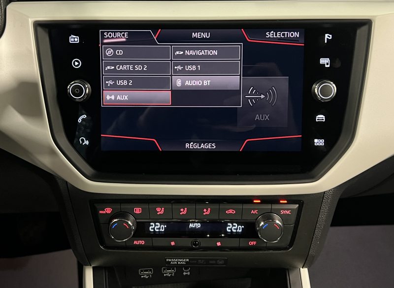 SEAT ARONA 1.6 TDI 90 Cv XCELLENCE / GPS CAMERA RECUL APPLE CARPLAY & ANDROID AUTO - GARANTIE 6 MOIS