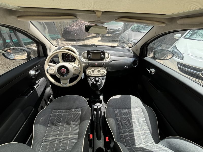 FIAT 500 SERIE 6 1.2 69 ch Eco Pack Lounge - Radar AR / Climatisation / Garantie 12 Mois