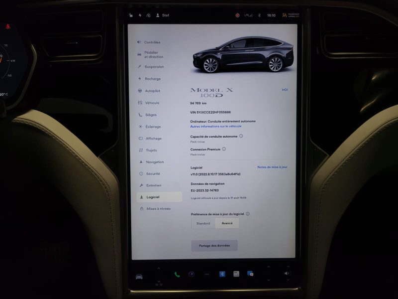 TESLA MODEL X 100D 525cv DUAL MOTOR / AUTOPILOT+CAMERA 360°+SIEGES CHAUFFANTS+ATTELAGE+VIRTUAL COCK 