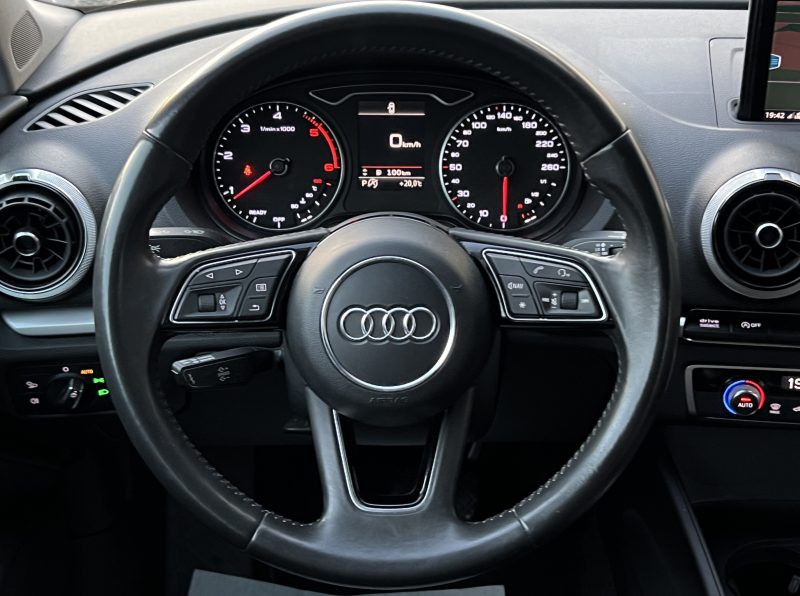 AUDI A3 III PHASE 2 SPORTBACK 1.6 TDI 115 Cv S-TRONIC 7 / CUIR GPS KEYLESS LEDS - GARANTIE 1 AN