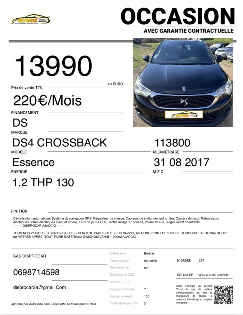 DS DS4 CROSSBACK 2017