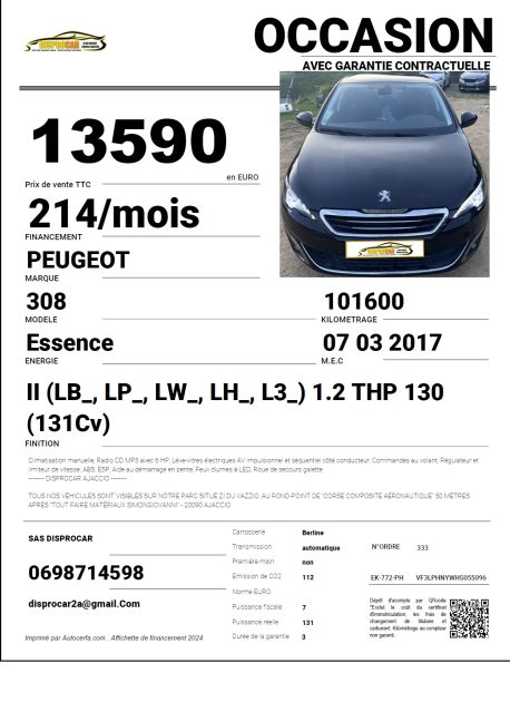 PEUGEOT 308 2017