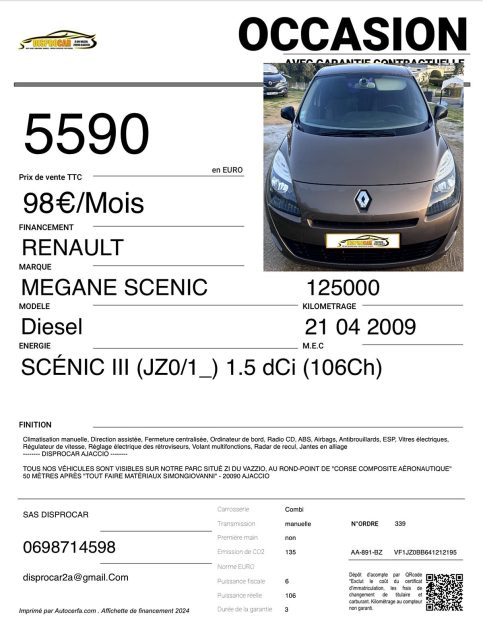 RENAULT MEGANE SCENIC 2009