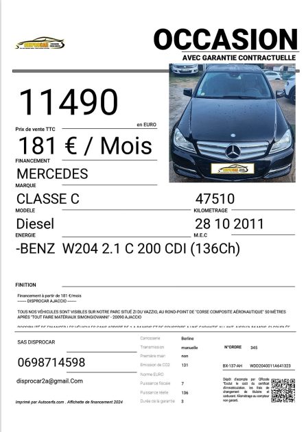 MERCEDES CLASSE C 2011