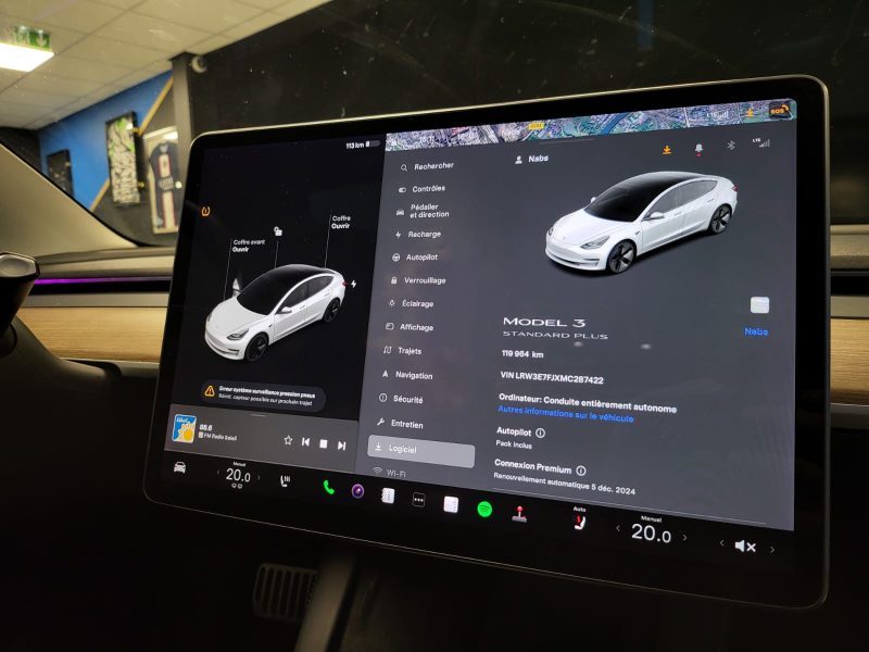 TESLA MODEL 3 I STANDARD RANGE PLUS 325 POMPE A CHALEUR / CONDUITE ENTIEREMENT AUTONOME